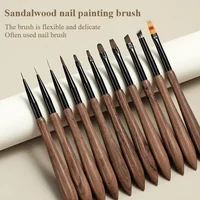 Japanese Style Sandalwood Pole Manicure Brush Manicure Light Therapy Color Painting Flower Pen Faint Dye Gradient Sweeping Pen 1