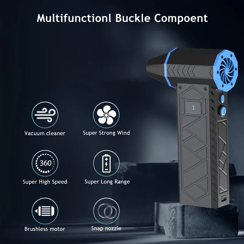 Electric Air Duster With Flashlight, HSTOP 180000RP Copressed Air