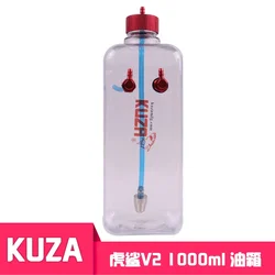 Transparent Gasoline Oil Tank with CNC Aluminum Nozzle for RC Airplanes, 260 - 1500ml Capacity (1000ml)