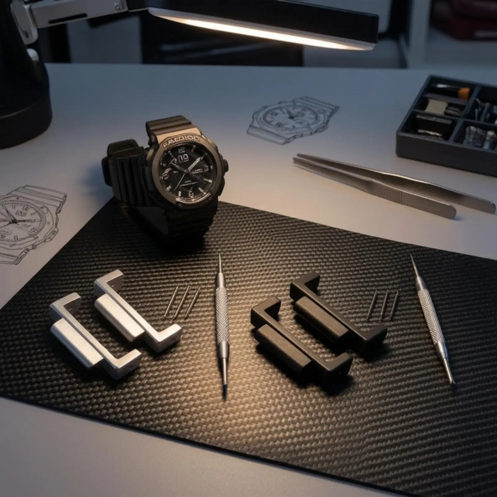 Stylish Watch Band Adapter with Tool and Spring Pins