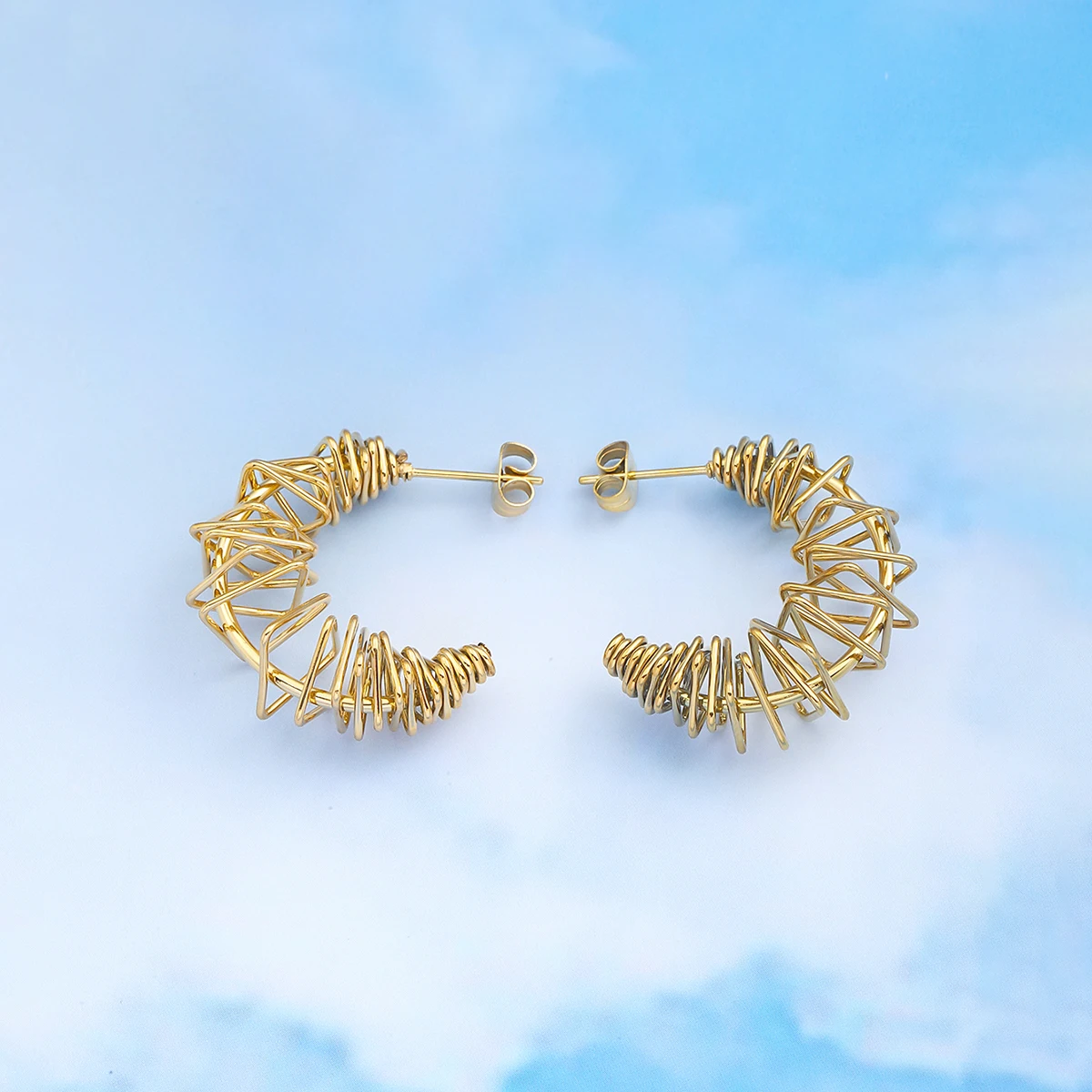 CARLIDANA Exquisite Stainless Steel Victorian Earrings Spike Creole Hoops Gypsy Vintage Gift Big Hoop Designs Women Present 6