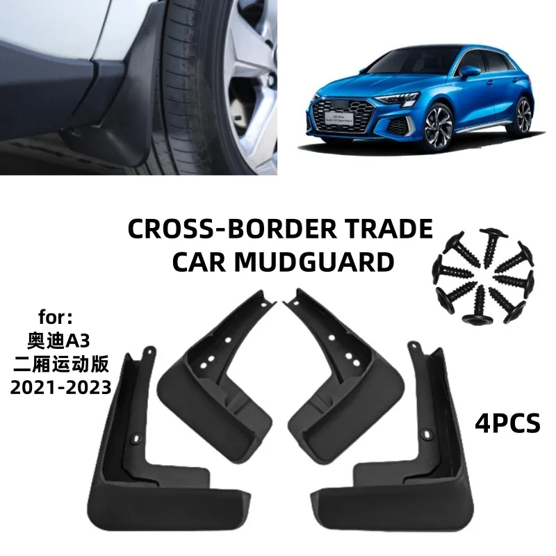 For-Audi A3 Sport Hatchback two door sport version Mudguards Fender Mudflaps Front Rear Flares Splash Guards