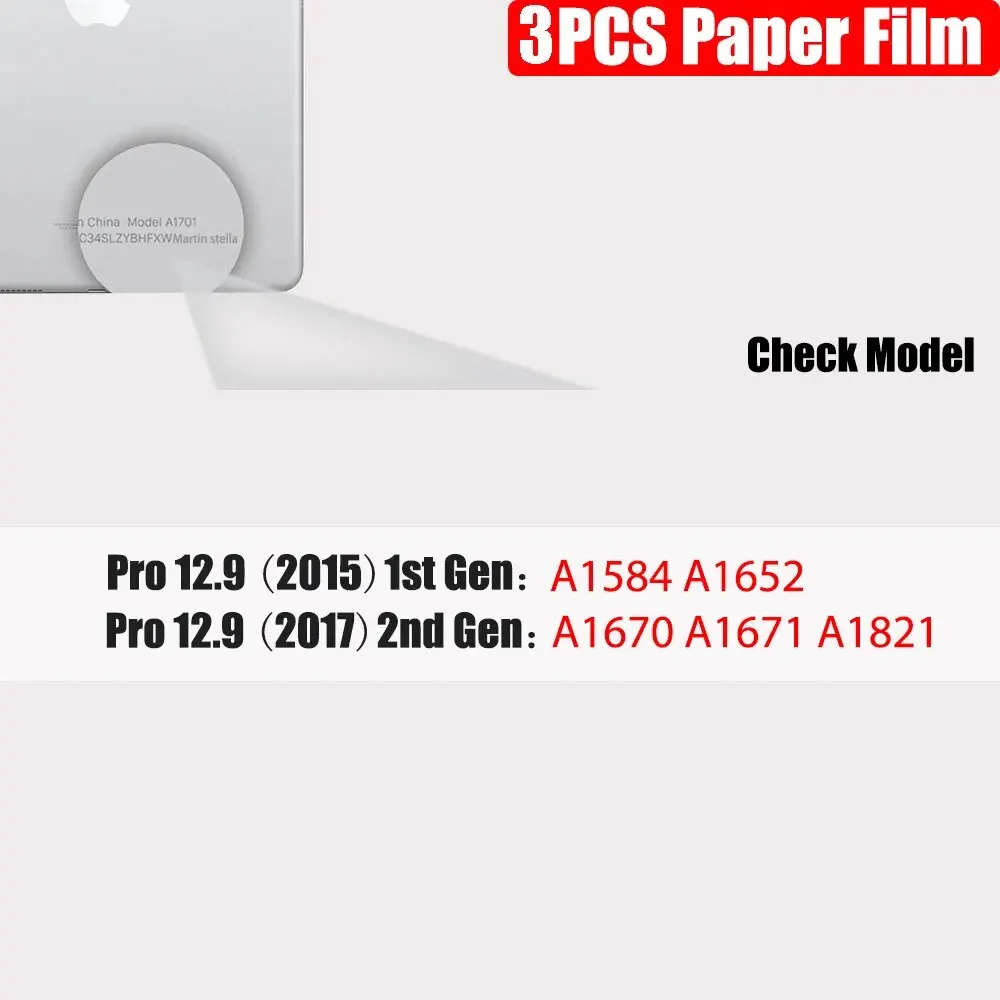 3-Pack Paper-Feel Screen Protector for Tablets - Matte Finish, Anti-Glare, No Glass