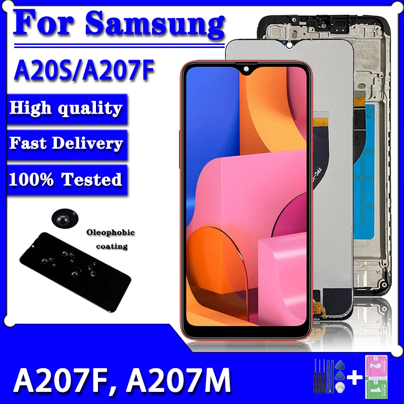 Alta Qualità Per Samsung A20S A207 Display Lcd Digitizer Assembly Repacement Per Samsung A20S A2070 Sm-A207F Lcd