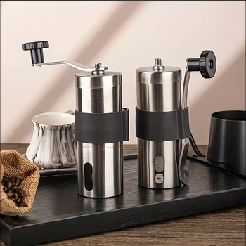Manual Coffee Grinder Portable Coffee Bean Grinders Mini Stainless Steel Easy Hand Handmade Mill Foamer Kitchen Accessories Tool