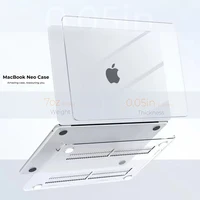 Étui de protection pour ordinateur portable MacBook Neo 13 pouces 2026 avec housse de clavier, coque rigide en plastique pour MacBook Neo A3404, accessoires 2
