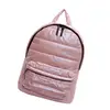 Women's Lightweight Quilted Backpack Metallic Puffer Shoulder Bag with Zippered 4