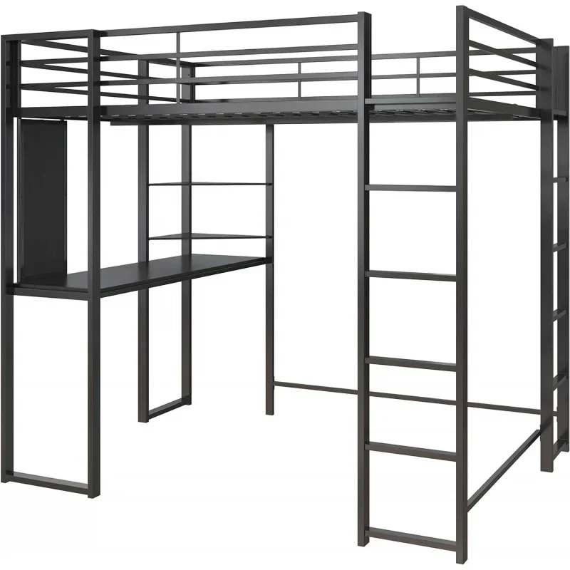 

DHP Abode Full Size металлическая Лофт-кровать, черный