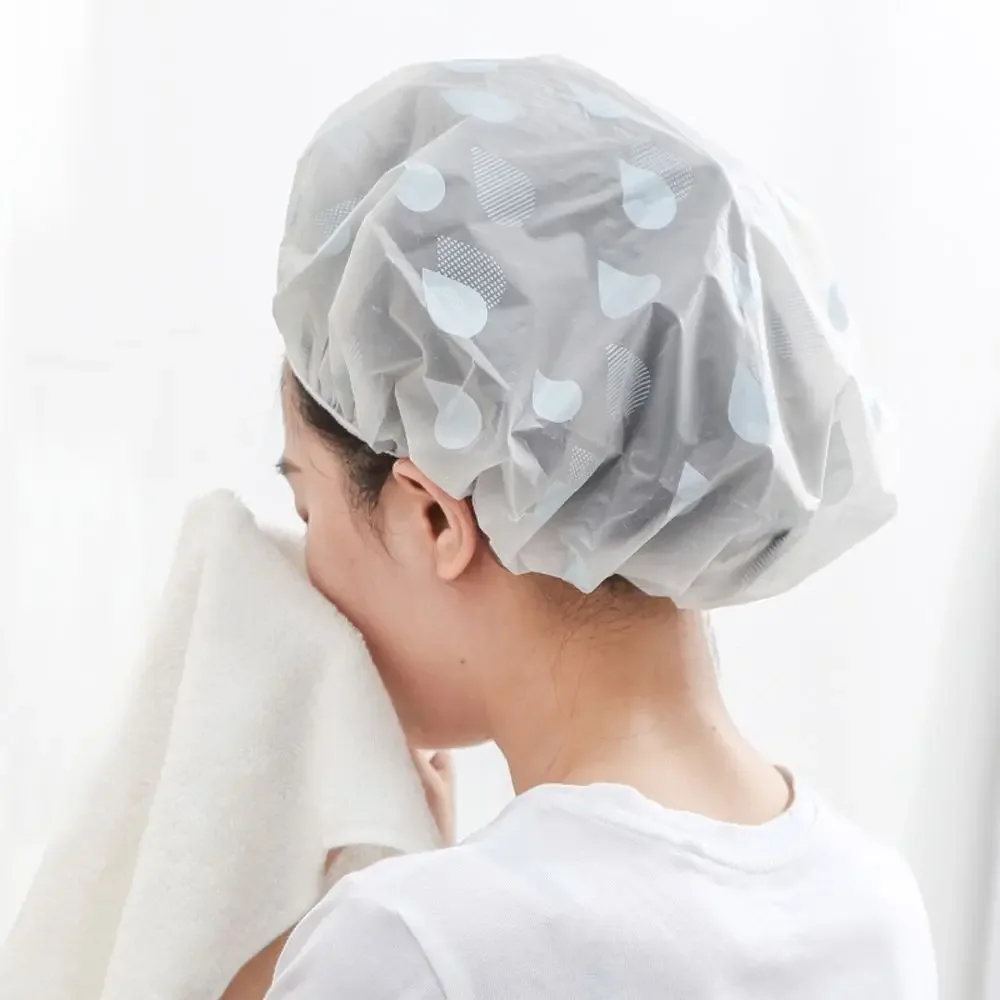 Waterproof Women Shower Cap Head Wrap Portable Women Shower Hat Head Cover Hair Turban Hair Dryer Cap Bathing Tools waterproof shower cap,shower cap
