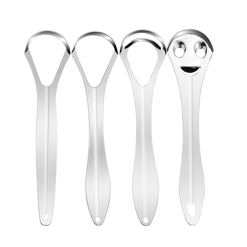 

1Pcs Portable Single/Double Layer Tongue Scraper Reusable Stainless Steel Oral Mouth Brush Tongue Scraper Fresh Breath Maker