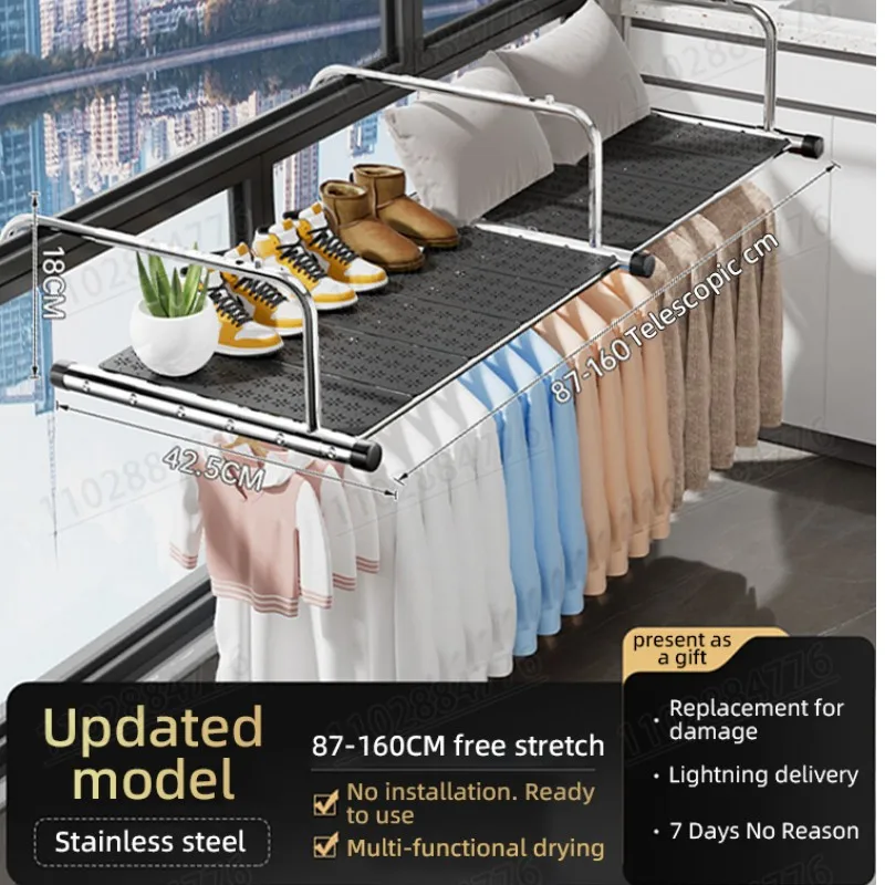 Window-frame-drying-rack-portable-guardrail-window-drying-rack-balcony ...