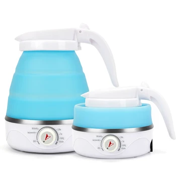 0.6L Foldable Electric Travel Kettle Temperature Control 6Mins Fast Boiling Portable Electric Kettle With Silicone Water Cup 1