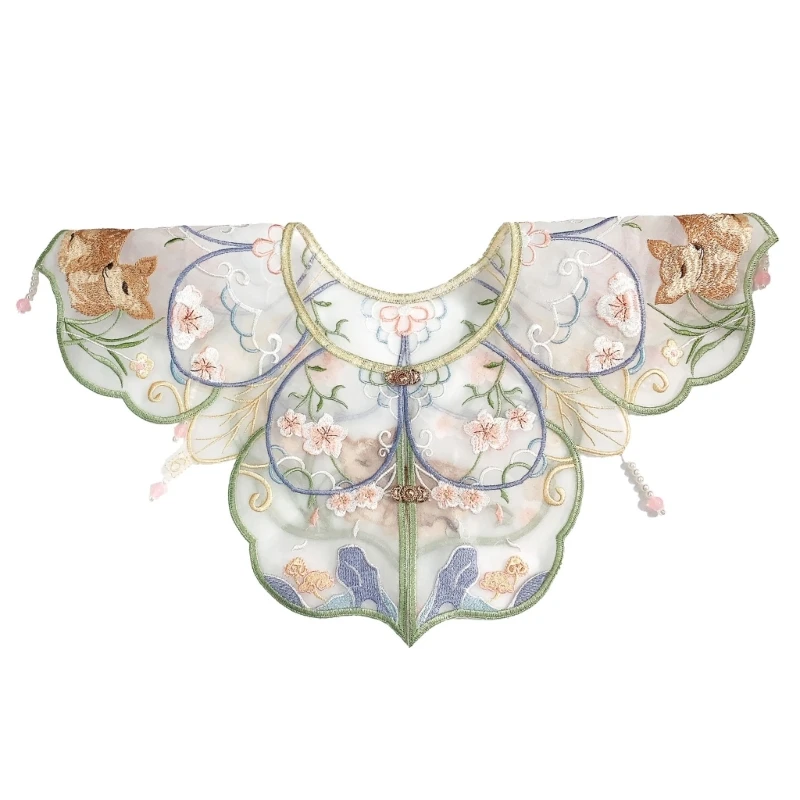 

Cloud Shoulder for Women Girl Chinese False Collar Hanfu Decorative Collar
