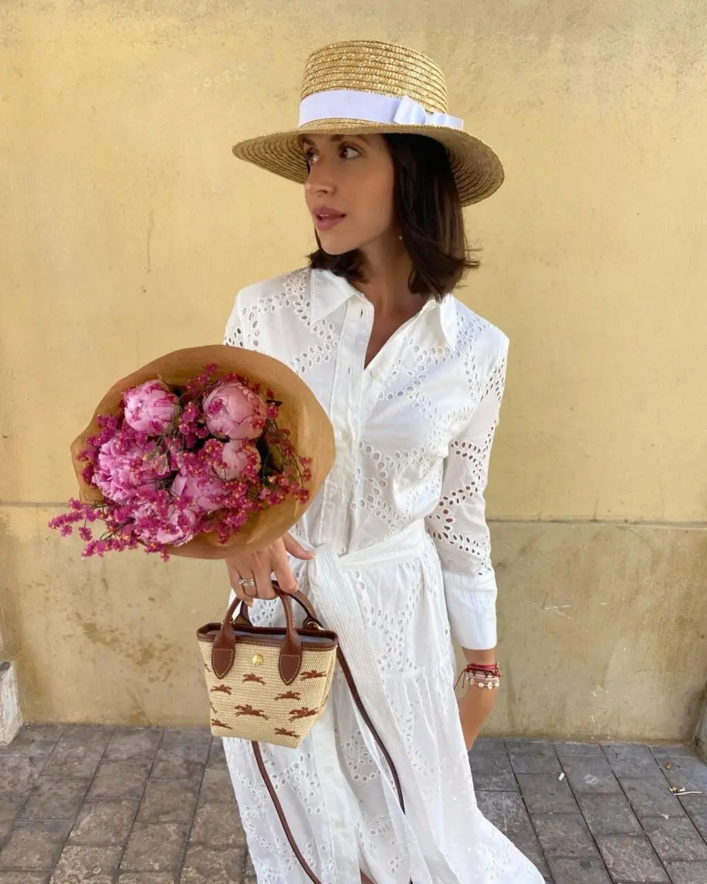 

Women Chic Embroidered Lace Up Midi Dress Elegant Lapel Long Sleeve Single Breasted Vestidos 2023 Summer Lady Fashion Streetwear