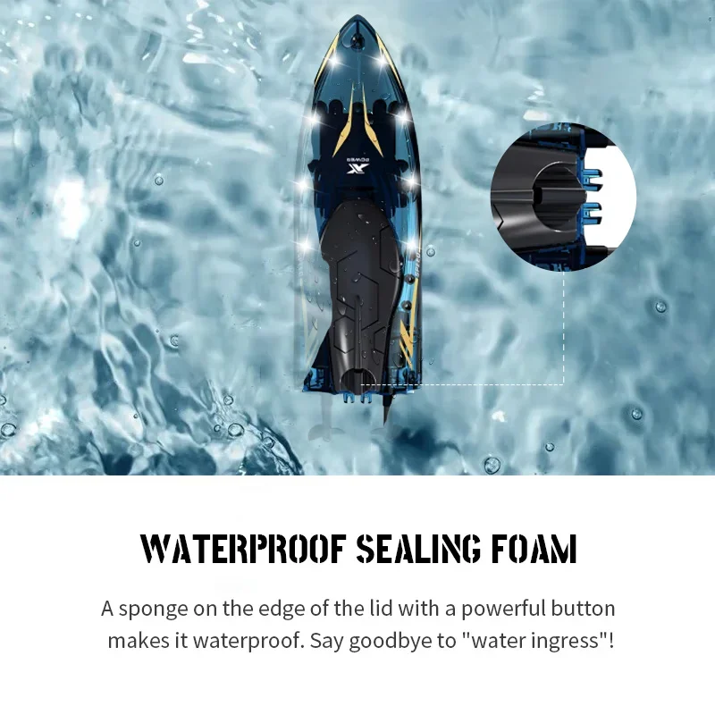 2024 New Cool Transparent Remote Control Boat 360-degree Flip Stunt Boat Children's Water High-speed Speedboat Toy Gift 5