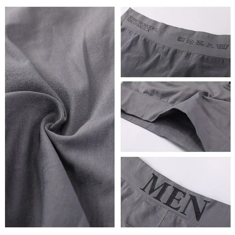 

Brand 3pcs/lot Blue Boxer Male Black Boxers Underpants Underwear Panties Shorts Breathable Solid Men's Comfortable Man