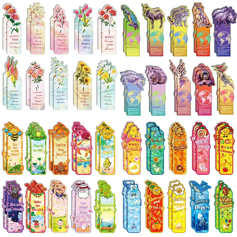 

20 шт./коробка, закладки для книг с изображением животных