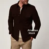 Men's Jacket Suede Slim Fit Lapel Cardigan High Quality With Pockets Business Office Suit Coat Single Breasted Clothes 4