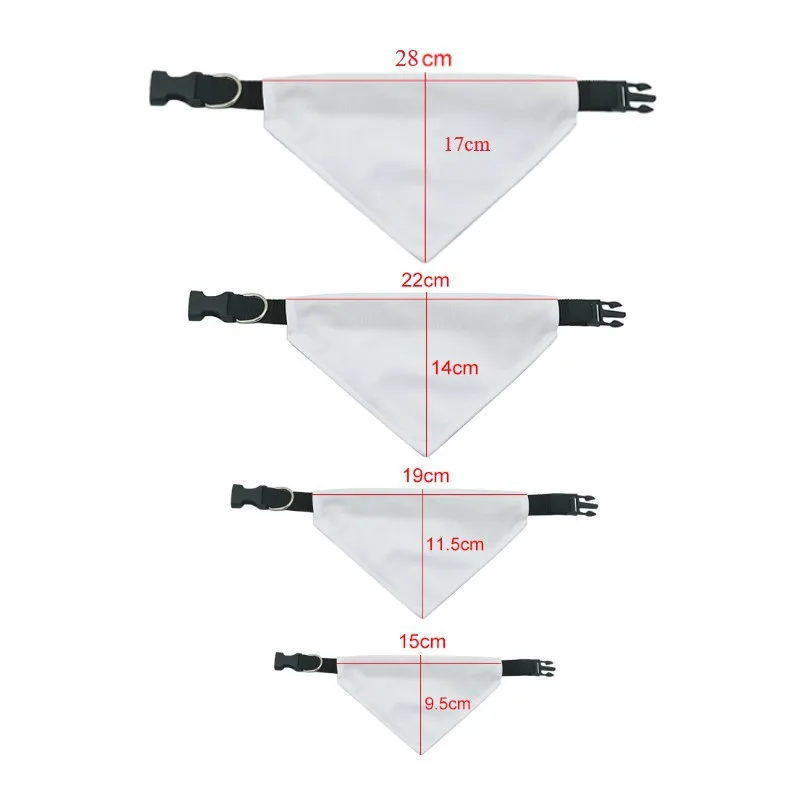 승화 잉크 인쇄에 대 한 10pcs 승화 빈 애완 동물 스카프 개 두건 DIY 열 프레스 인쇄 전송 고양이 개 관계 칼라