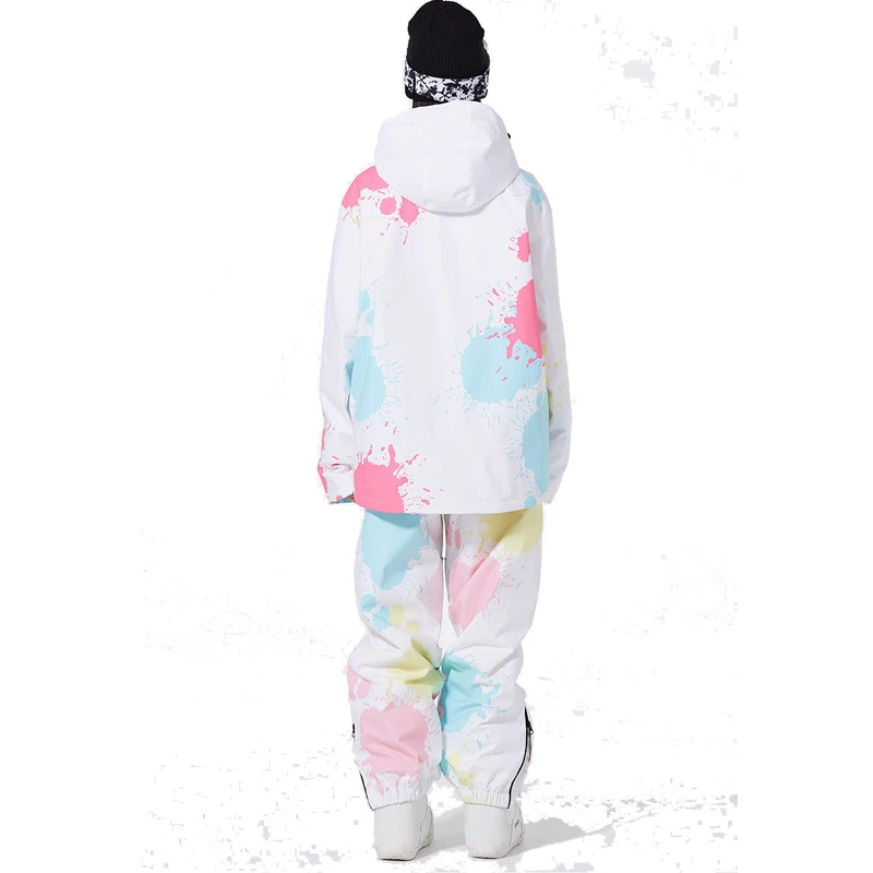 Colorful Set, Women s Ski Clothes, Snow Wear Suit Sets, Snowboard Clothing, Winter Costume, Ski Jacket and Strap Pant for Female 2