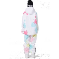 Colorful Set, Women s Ski Clothes, Snow Wear Suit Sets, Snowboard Clothing, Winter Costume, Ski Jacket and Strap Pant for Female 2