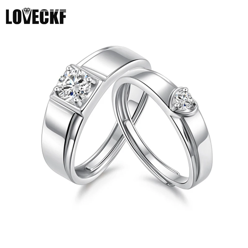 

New S925 Silver D Color Moissanite Diamond Ring Couple Rings Gifts