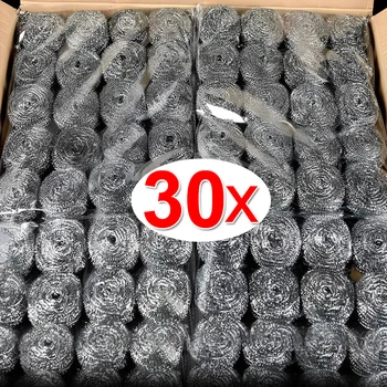 Steel Wire Dishwashing Ball Stainless Steel Heavy Duty Wire Steel Cleaning Ball Pots Pans Dishes Rust Removal Cleaner Brushes 1