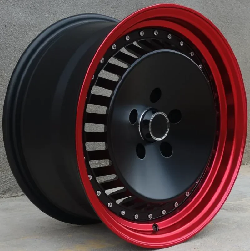 

Черный с красной губой 16 дюймов 16x8,0 5x114,3 сплав автомобильные диски