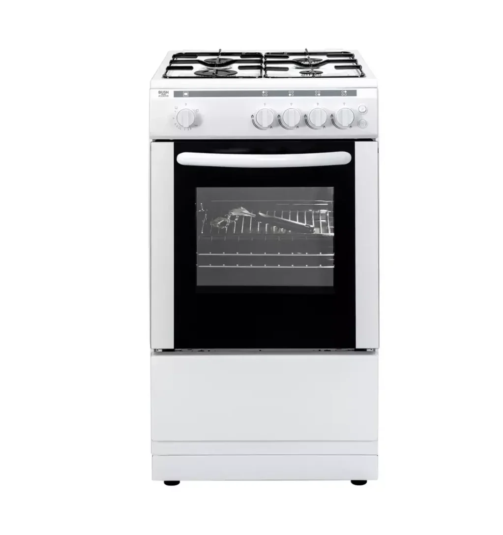 60cm 60cm Free Standing Gas Oven with 4 Gas Cooker Silver White Free Standing Oven