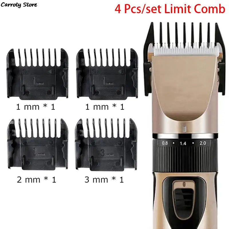 

4 Pcs Guide Combs Hair Trimmer Clipper Limit Comb Cutting Guide Replacement Tool Attachment Size Barber Replacement