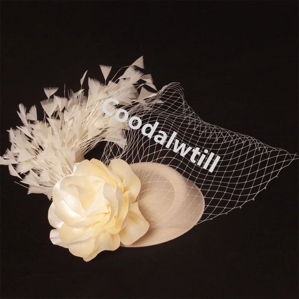 Schleier Blume Fascinator Hut Haarspange Damen Kentucky Derby Ascot Festival Kostüm Party Show Mädchen Kopfbedeckung Frauen Pillbox Cap – Detail 22