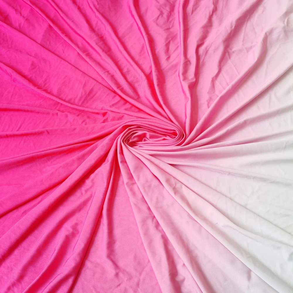 1 meter X 1.5 meter Gradual Ombre Knit Spandex Fabric Material For Training Latin Clothing 4