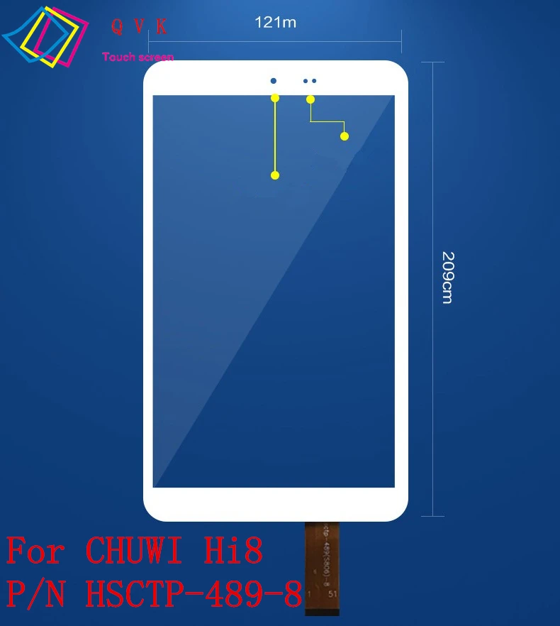 Touch screen panel 8 inch for CHUWI Hi8 pro tablet pc capacitive touch screen glass