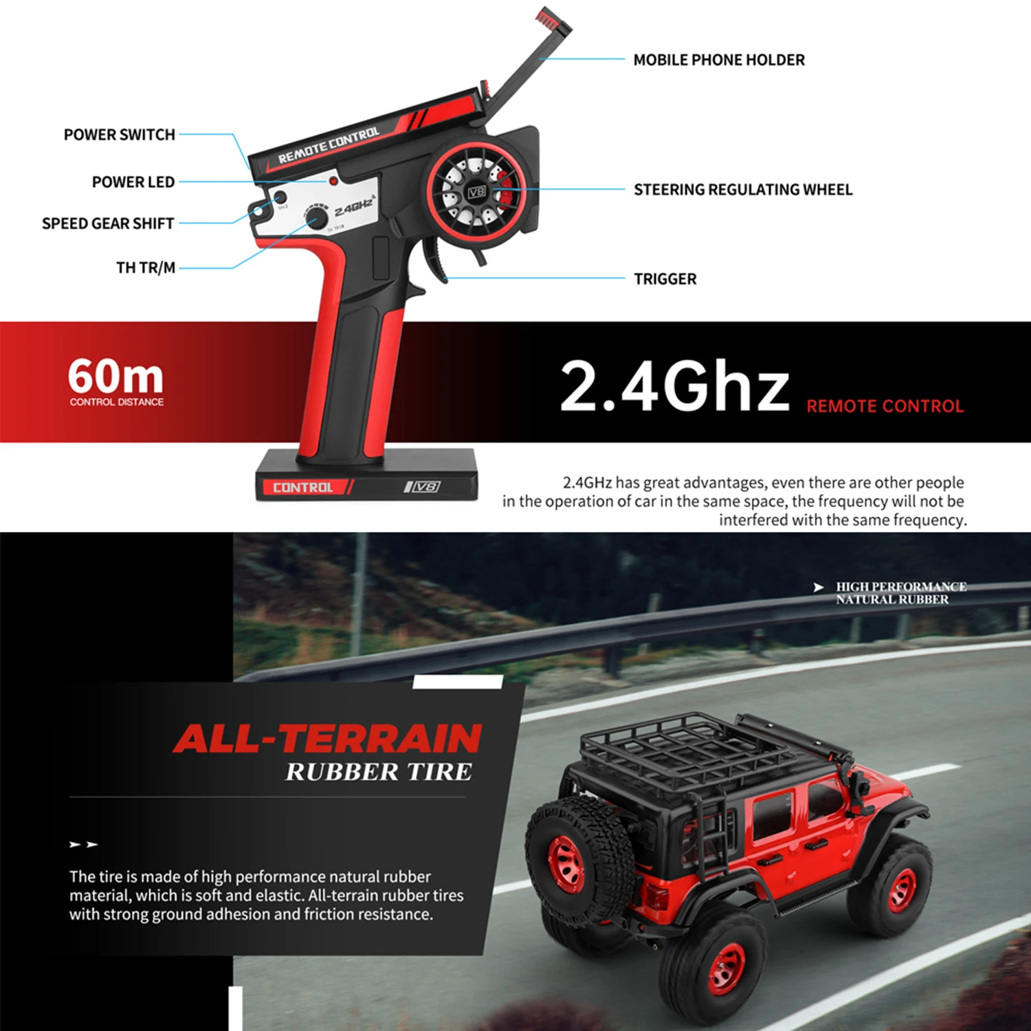 Wltoys 2428　クローラーラジコン　、オフロードラジコン WLToys ハイテック 1/24 4WD ミニロック クローラー