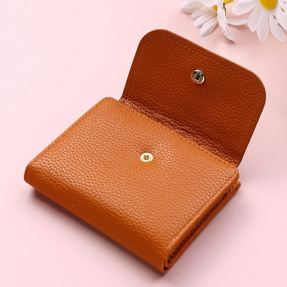Tri-fold Short Women's Wallet Female Purses Zipper Coin Purse Card Holder Wallets Female Pu Leather Clutch Money Bag Wallet
