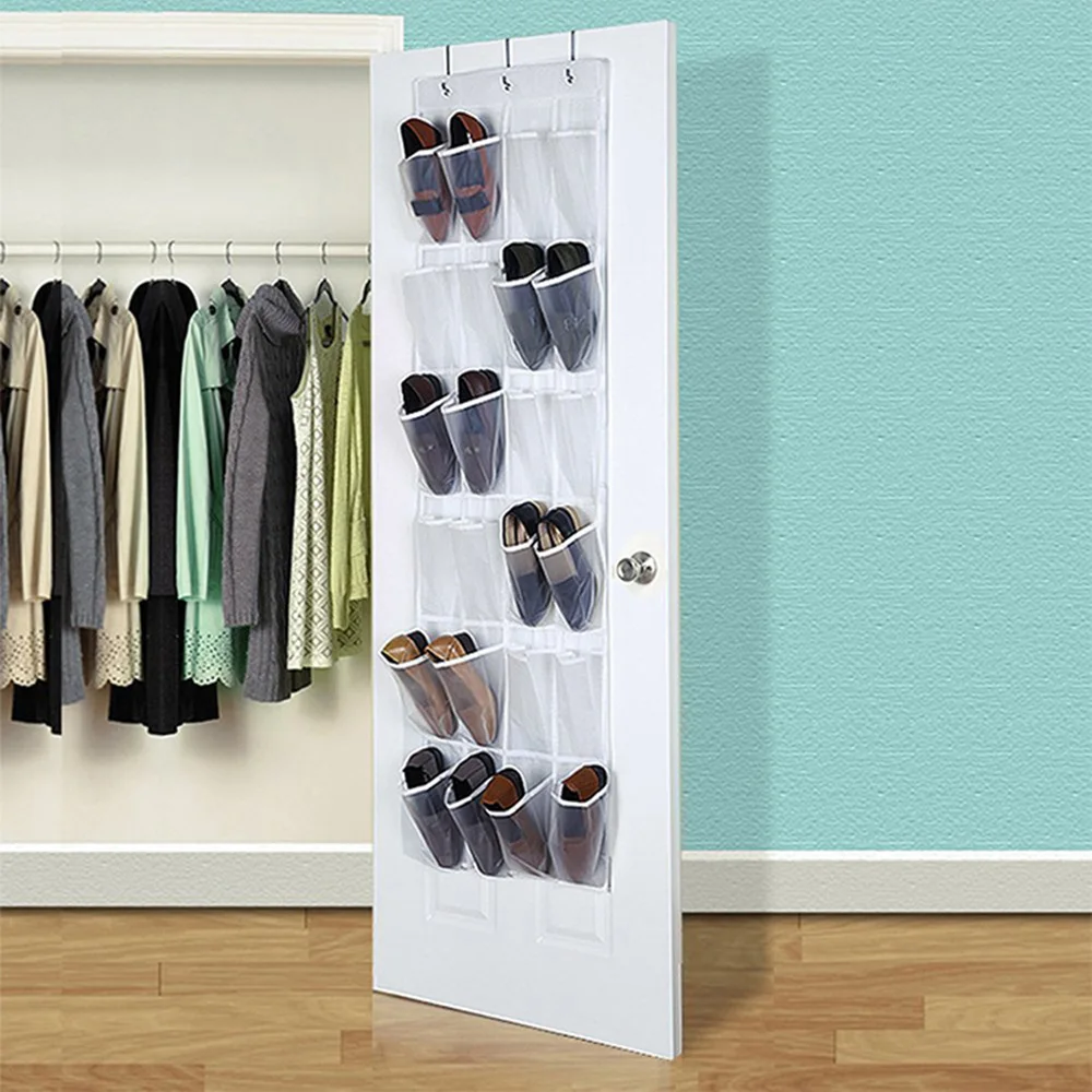 

24 pockets shoe organizer bracket suspension organizer closet organizer storage hanger pocket storage household necessities