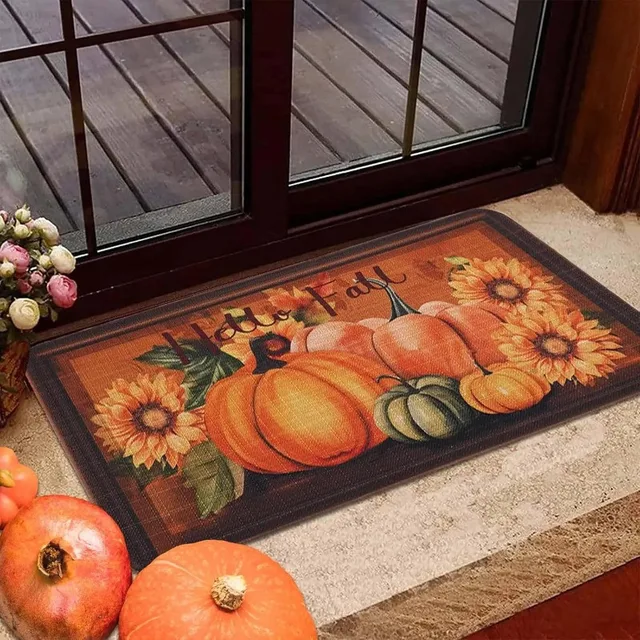 Hello Fall Maple Leaf Entrance Doormat 2