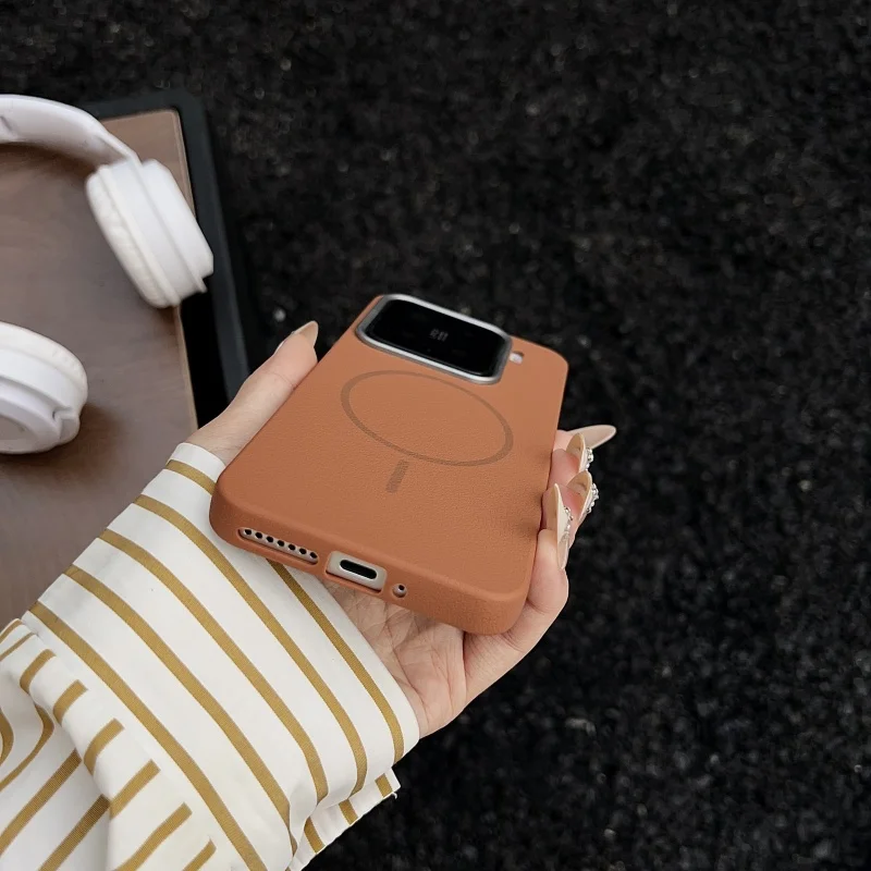 Slim Magnetic Leather Wireless Charging Shockproof Cover