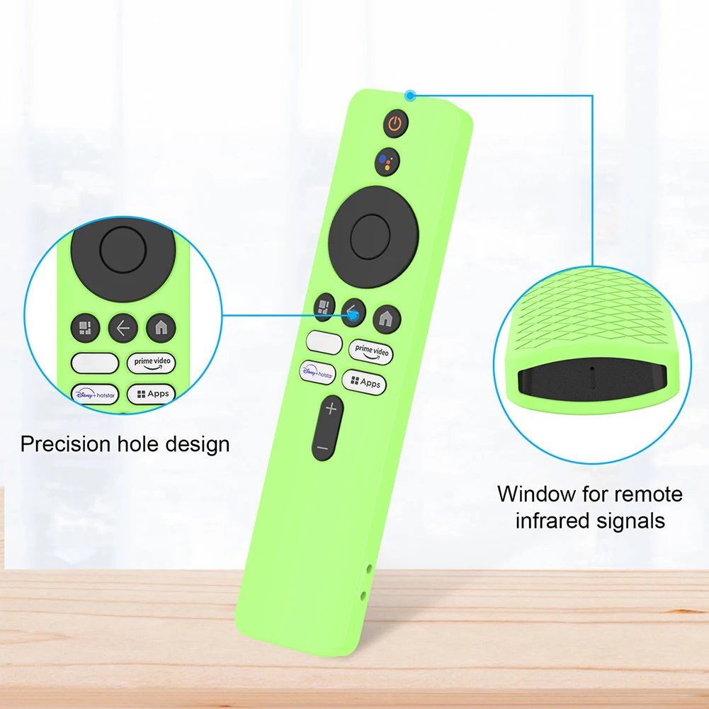 Protective Cover Silicone Remote Control Cover Protector with Lanyard Shockproof Accessories for Xiaomi 4K TV MiBoX 2nd Gen