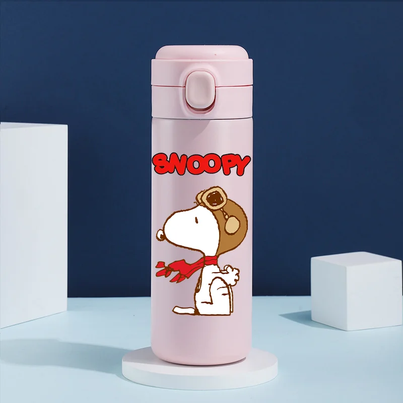 thumbnail image 1 of Taza térmica Snoopy de 420 ml para deportes al aire libre, botella de acero inoxidable con capacidad para beber, diseño de perro Charlie Brown, 1 of 5