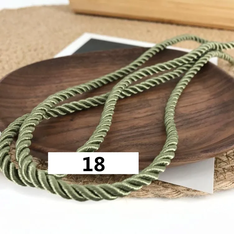 5m 3mm Three-Strand Colorful Polypropylene Rope for Rustic Home Decor & DIY Projects