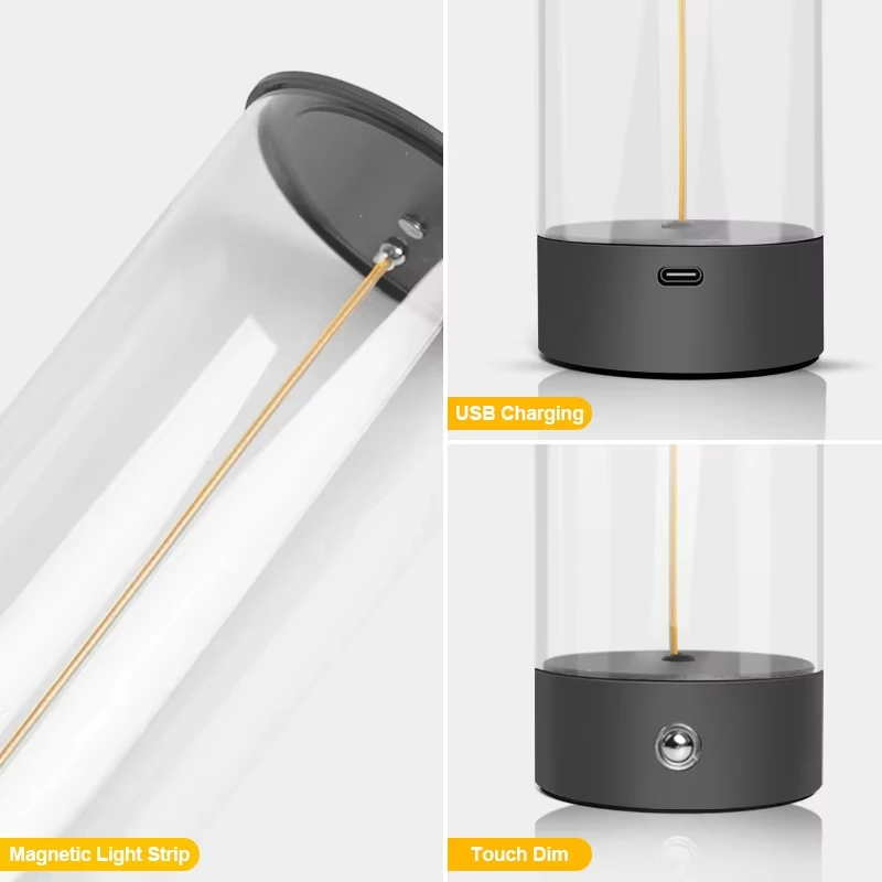 Table Lamp Rechargeable Cordless Portable LED with Magnetic Base