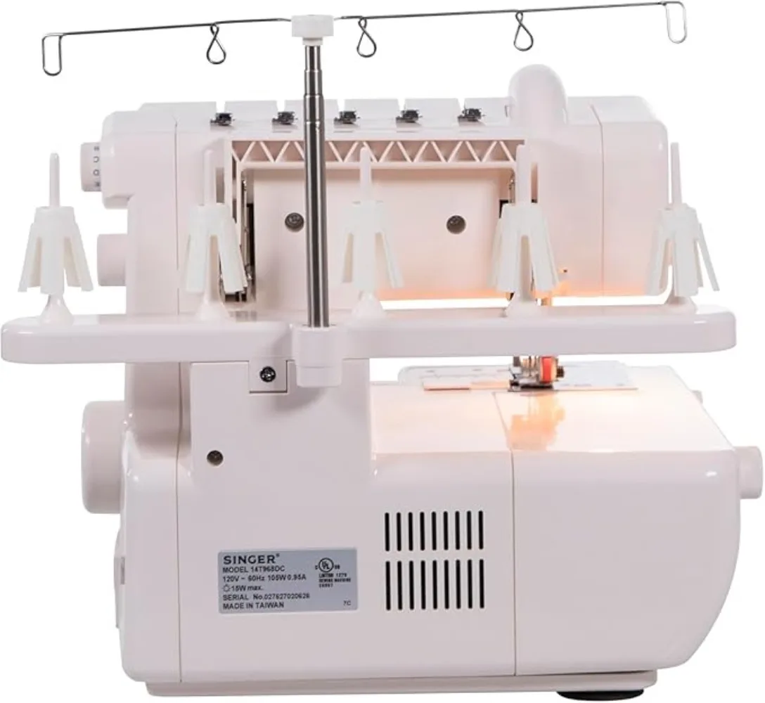 Professional 14T968DC Serger Overlock 2-3-4-5 Stitch Capability 1300 Stitches per minute Self Adjusting Sewing Made Easy
