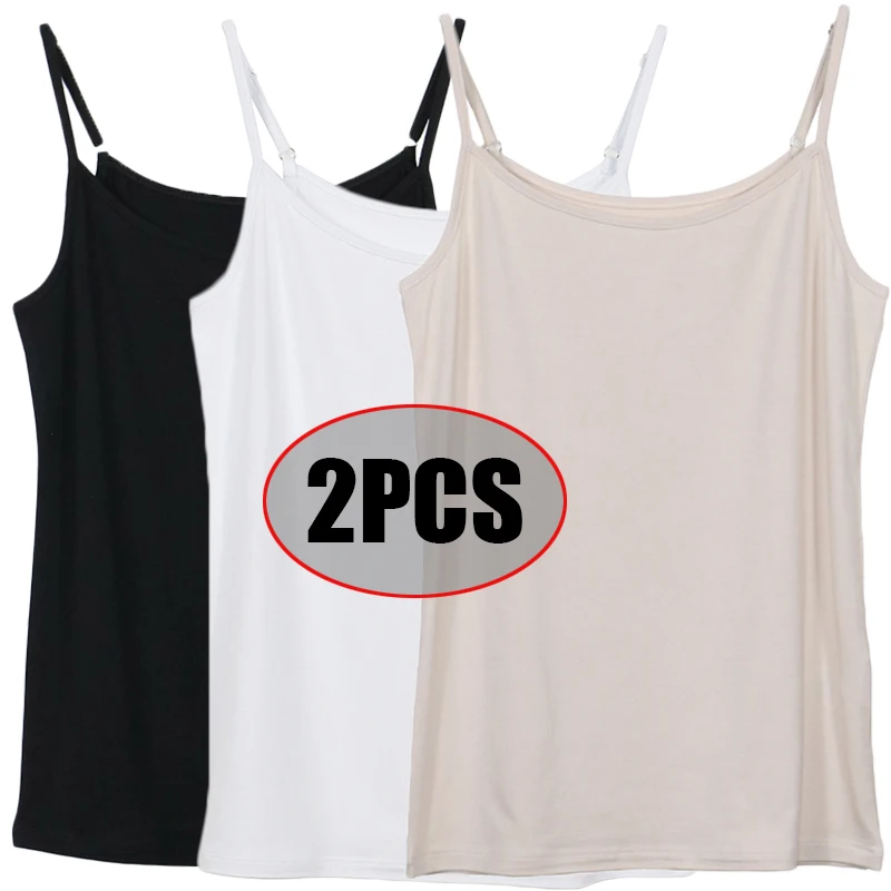 2pc Summer Sexy Camisoles Women Crop Top Sleeveless Shirt Sexy Slim Lady  Bralette Tops Strap Skinny Vest Camisole Base Vest Tops - AliExpress