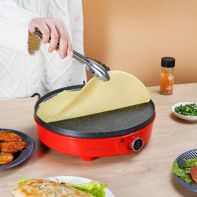 Non-stick Electric Crepe Pizza Maker Pancake Machine Griddle Baking Pan  Cake Machine Kitchen Cooking Tools with Egg Beater 