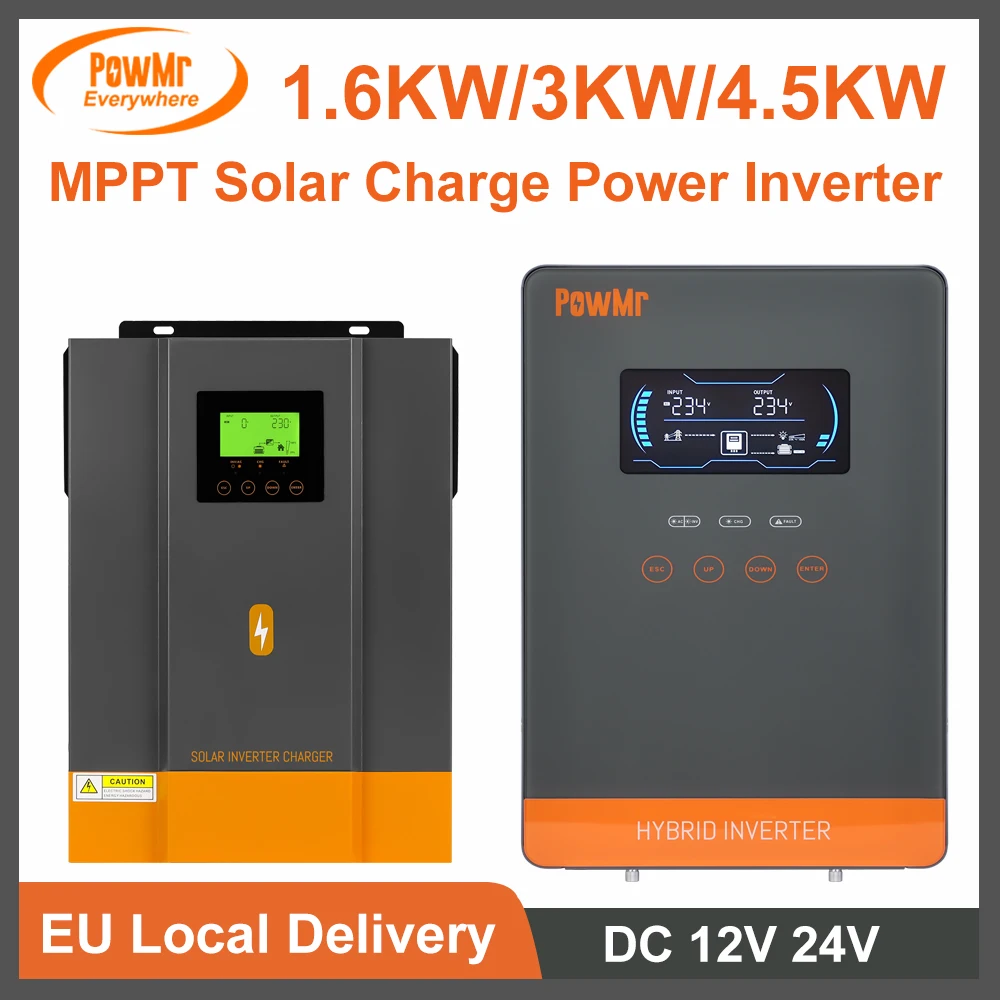 1.6Kw 3Kw 4.5Kw 6.5Kw 12V 24V Carica Della Batteria Con 80A 150A Caricatore Solare Mppt Onda Sinusoidale Pura Inverter Di Potenza Off-Grid Display Lcd