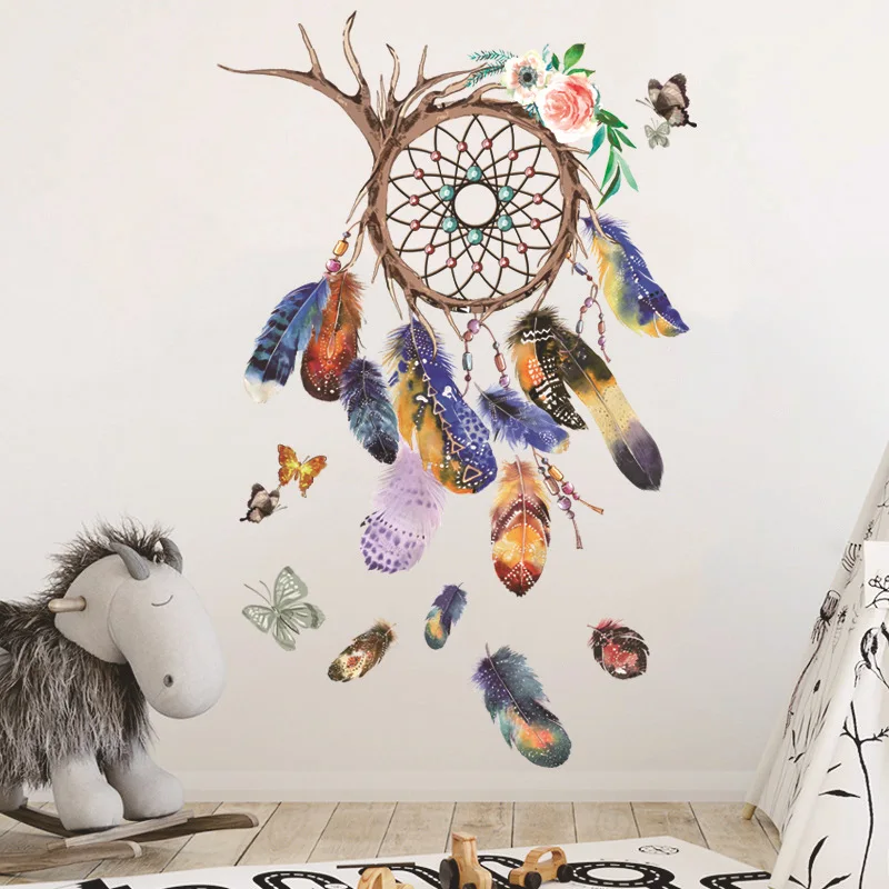 

Наклейка Ловец снов на стену: съемная наклейка из ПВХ для комнаты, гостиной, спальни, украшение для стен