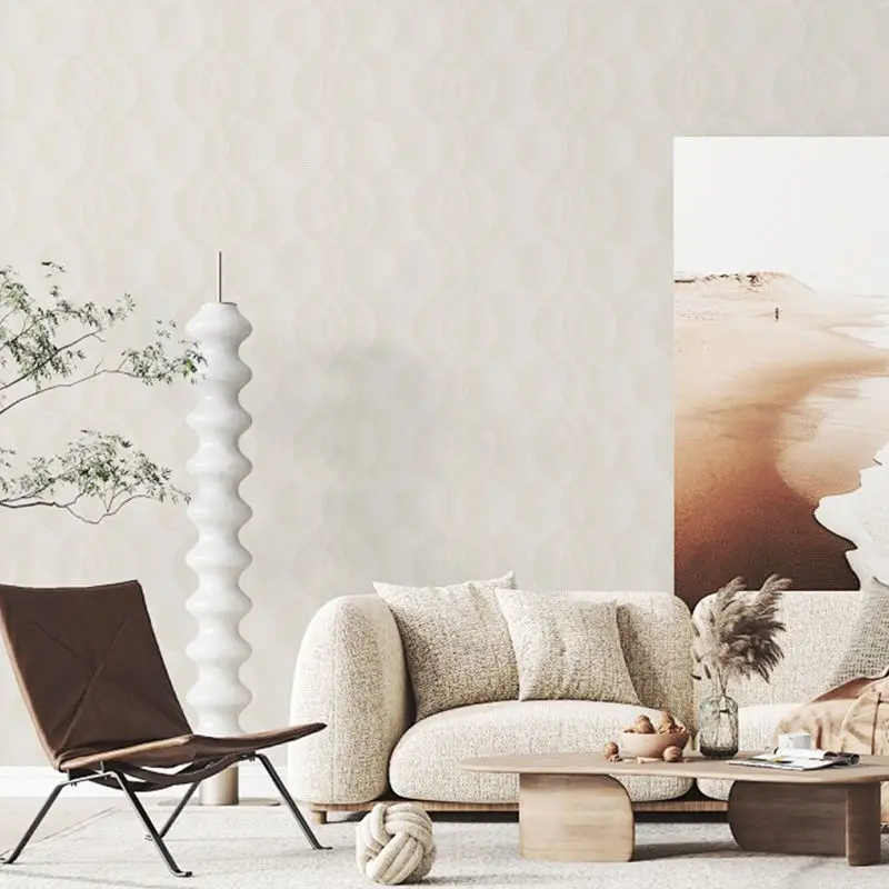 

Modern Minimalist Wavy Stripes Wallpaper Roll 3D Bedroom Living Room Decoration Curve Line Wall Paper Tv Background