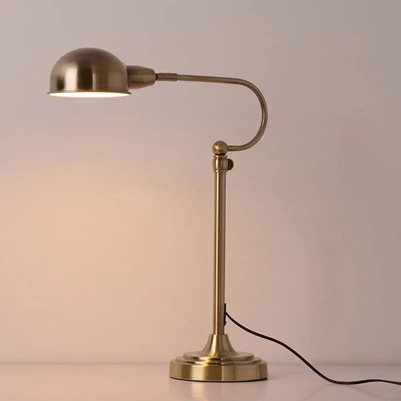 

American Bedroom Bedside Lamp Modern European Extendable And Movable Lamp Luxury Hotel Study Reading Iron Decorative Desk Lamp