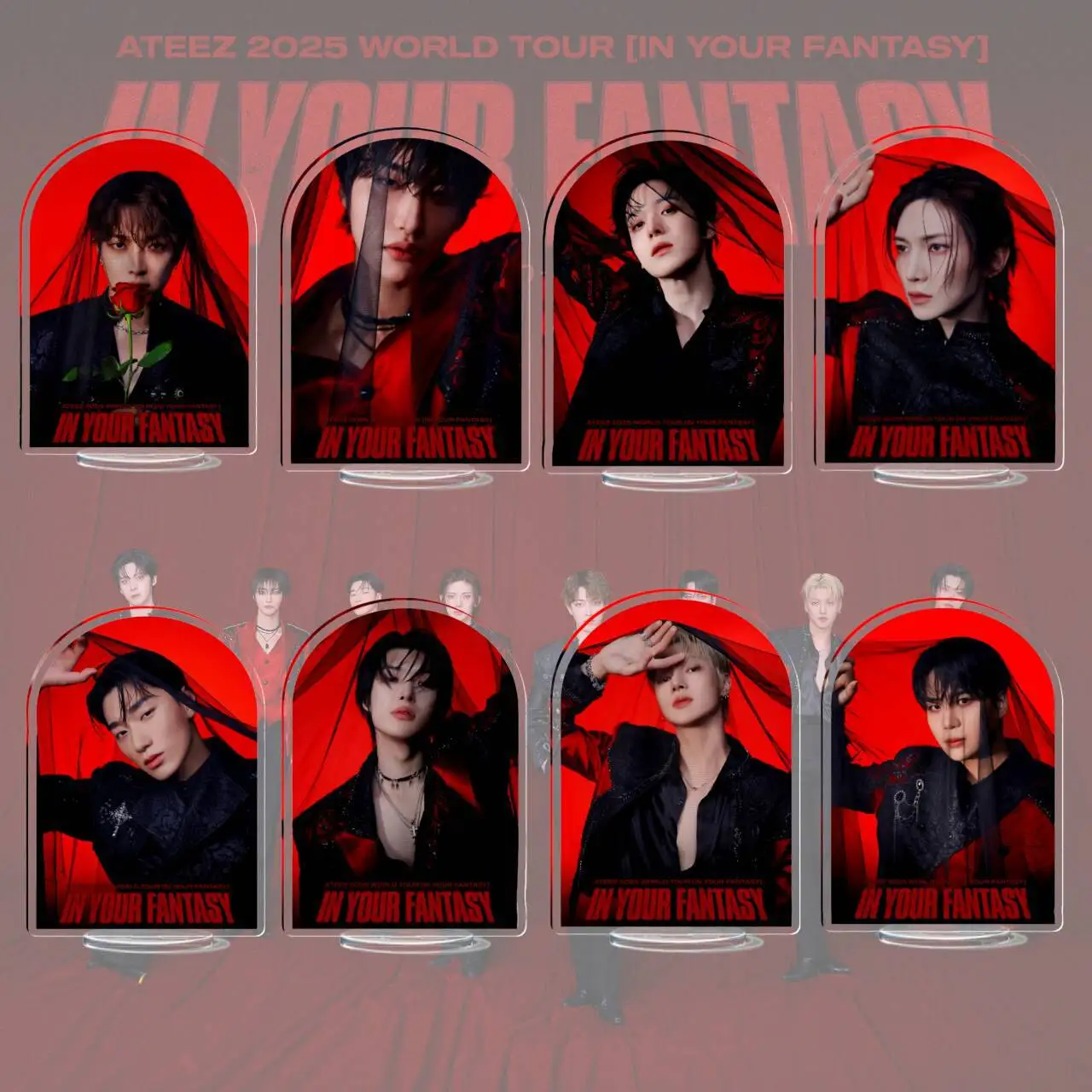 Kpop Ateez 2025 July World Tour Acrylic Standee IN YOUR